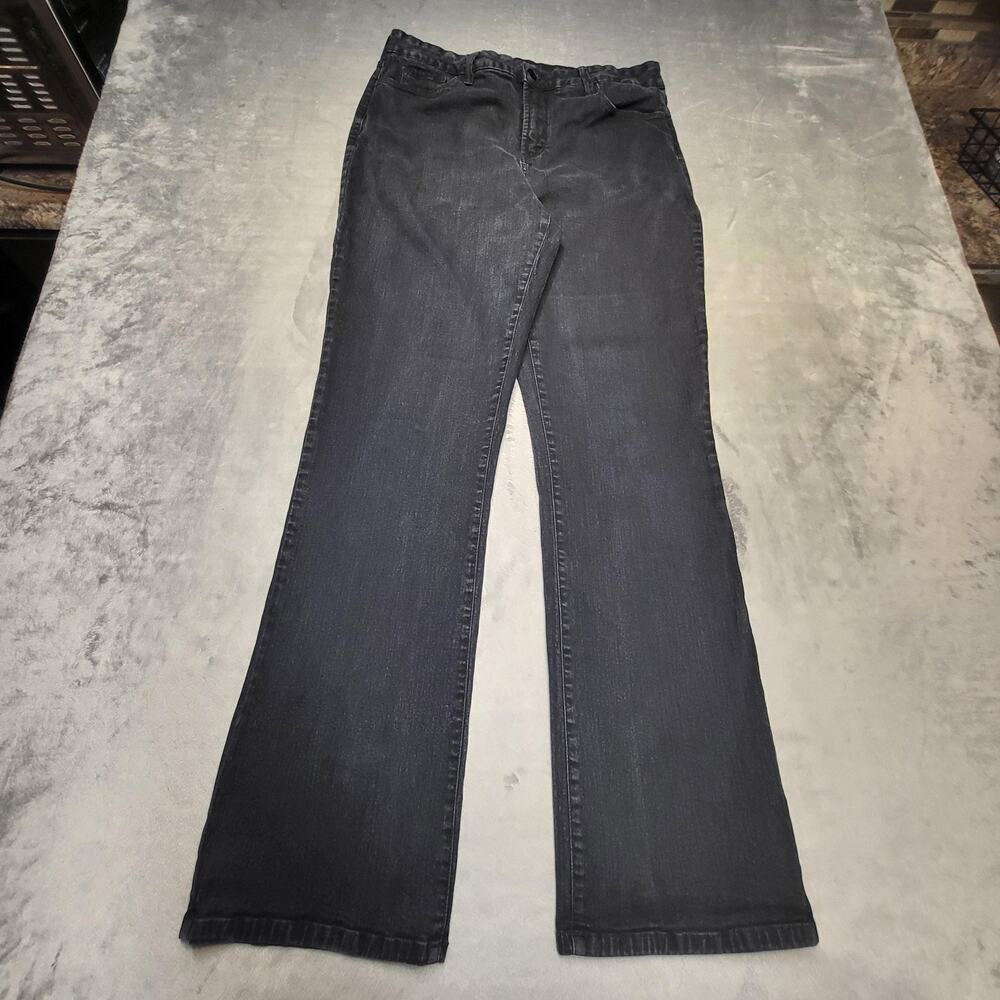 NYDJ Jeans Womens 14 Black Bootcut Dark Wash Stretch Comfort 32 Inseam